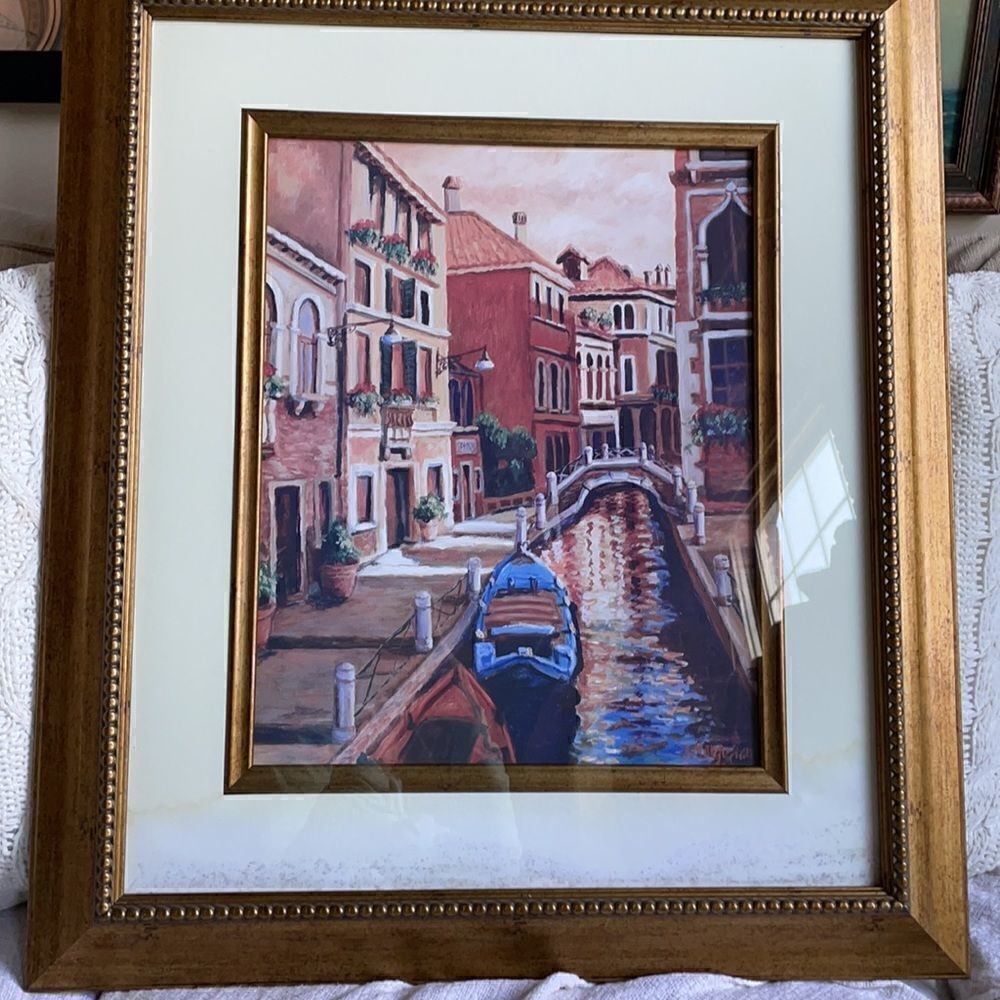 J. Margosian “Venice Sky” Matted and Framed Print For Lovers of Art & Travel - Picture 2 of 16